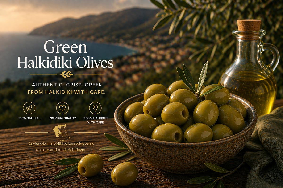 Green Halkidiki Olives