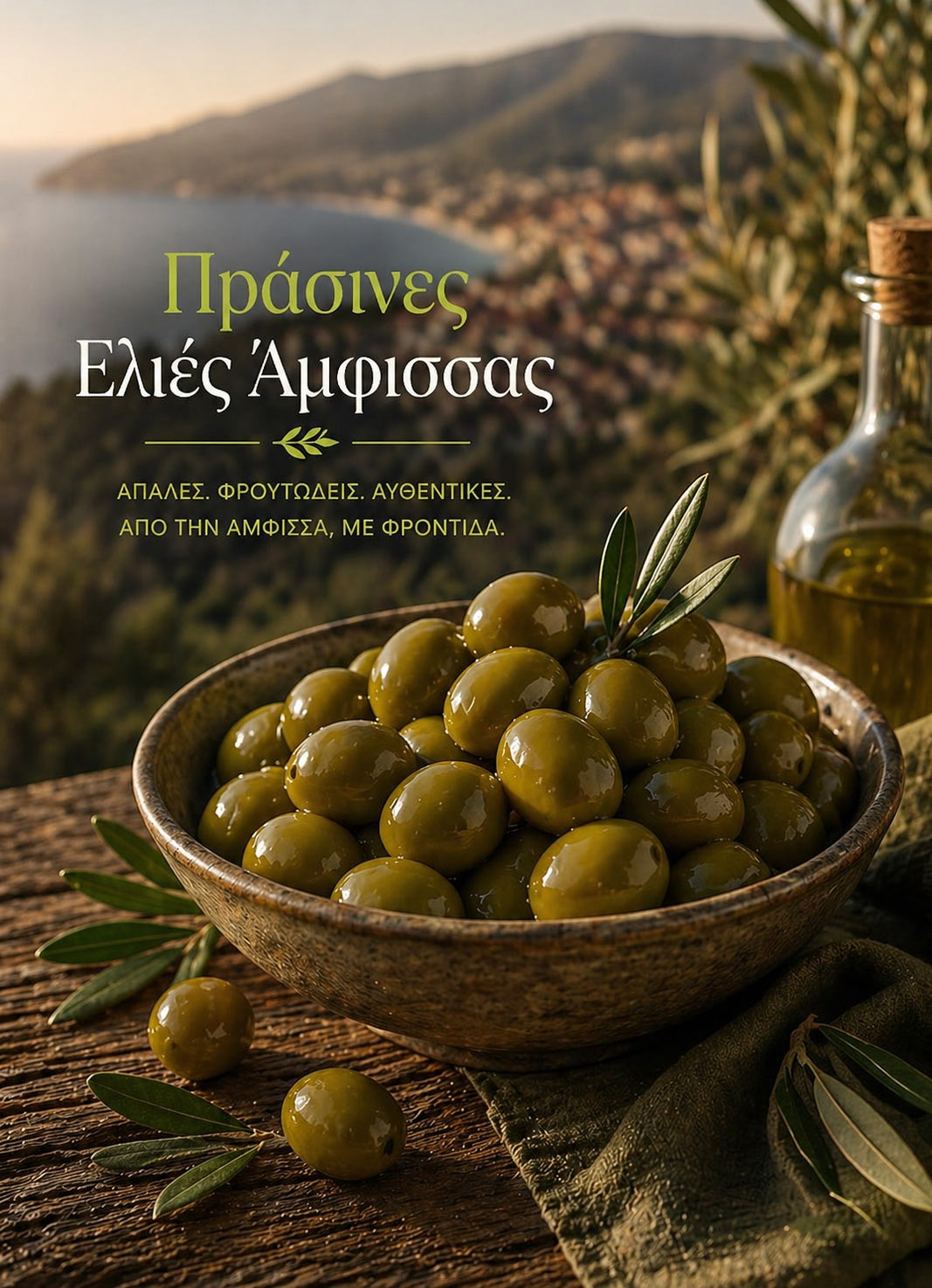 Οι πράσινες ελιές Αμφίσσης δεν είναι απλώς ένα ακόμη ελληνικό προϊόν με καλή φήμη. Για εμάς, είναι μια κατηγορία με ξεκάθαρη εμπορική ταυτότητα: σταθερή ζήτηση, αναγνωρίσιμο προφίλ γεύσης, ευελιξία στη συσκευασία και σοβαρό ενδιαφέρον από αγορές που αναζητούν αυθεντικά μεσογειακά προϊόντα με ιχνηλασιμότητα. Όταν μιλάμε για πράσινες ελιές Αμφίσσης εξαγωγές παραγωγός χονδρική πώληση, μιλάμε ουσιαστικά για το σημείο όπου η γεωργική ποιότητα συναντά τις απαιτήσεις της διεθνούς εμπορίας τροφίμων. Στη δική μας εμπειρία, οι επαγγελματίες αγοραστές δεν αναζητούν μόνο «καλή ελιά». Θέλουν προβλεψιμότητα. Θέλουν σωστές διαλογές, συνέπεια παρτίδας, τεχνικά χαρακτηριστικά που να περιγράφονται με σαφήνεια, σωστή άλμη, ασφαλή συσκευασία και έγγραφα που να υποστηρίζουν κάθε αποστολή χωρίς καθυστερήσεις. Και, φυσικά, θέλουν συνεργάτη που να απαντά πρακτικά και όχι αόριστα. Σε αυτόν τον οδηγό εξηγούμε τι κάνει τις πράσινες ελιές Αμφίσσης τόσο ελκυστικές στη διεθνή αγορά, γιατί η απευθείας συνεργασία με παραγωγό έχει αξία, ποιες μορφές προϊόντος διατίθενται για χονδρική, ποιες προδιαγραφές εξετάζουν οι εισαγωγείς και πώς οργανώνεται σωστά μια εξαγωγική συνεργασία το 2026. Ο στόχος μας είναι απλός: να σας δώσουμε μια καθαρή, επαγγελματική εικόνα πριν προχωρήσετε στην επόμενη παραγγελία σας. Τι Κάνει Τις Πράσινες Ελιές Αμφίσσης Ξεχωριστές Στη Διεθνή Αγορά Οι πράσινες ελιές Αμφίσσης έχουν ένα πλεονέκτημα που δεν αποτυπώνεται πάντα σε έναν απλό τιμοκατάλογο: είναι εύκολα τοποθετήσιμες εμπορικά σε διαφορετικά κανάλια πώλησης. Μπορούν να σταθούν σε delicatessen ράφι, σε premium λιανεμπόριο, σε Horeca εφαρμογές και σε ιδιωτική ετικέτα χωρίς να χάνουν την ταυτότητά τους. Η διεθνής αγορά εκτιμά ιδιαίτερα προϊόντα που συνδυάζουν αυθεντικότητα και λειτουργικότητα. Οι ελιές Αμφίσσης προσφέρουν ακριβώς αυτό. Έχουν ελληνική προέλευση με ισχυρό πολιτισμικό βάθος, αλλά ταυτόχρονα είναι πρακτικές για εμπορική αξιοποίηση χάρη στη σταθερή τους εμφάνιση, την καλή συμπεριφορά στη μεταποίηση και τη δυνατότητα πολλαπλών μορφών συσκευασίας. Από πλευράς αγοραστή, το σημαντικό είναι ότι πρόκειται για προϊόν με σαφές positioning. Δεν ανταγωνίζεται μόνο στην τιμή, αλλά και στην εμπειρία κατανάλωσης. Αυτό έχει βαρύτητα σε αγορές όπου ο τελικός πελάτης διαβάζει ετικέτες, προσέχει την προέλευση και είναι διατεθειμένος να πληρώσει περισσότερο για premium ελληνικές επιτραπέζιες ελιές. Για εμάς, αυτός είναι και ο βασικός λόγος που οι πράσινες ελιές Αμφίσσης παραμένουν ισχυρή επιλογή για εξαγωγές: δεν είναι commodity χωρίς ταυτότητα. Είναι προϊόν με χαρακτήρα, ιστορία και εμπορική ανθεκτικότητα. Ποικιλία, Γεύση, Υφή Και Εμπορική Αξία Για Επαγγελματίες Αγοραστές Η ποικιλία Αμφίσσης είναι γνωστή για τον σχετικά μεγάλο καρπό, το στρογγυλεμένο σχήμα και τη σαρκώδη υφή της. Στην πράξη, αυτό σημαίνει καλύτερη αίσθηση στο στόμα, πιο «γεμάτη» κατανάλωση και υψηλότερη αποδοχή από πελάτες που αναζητούν premium table olives. Δεν είναι λεπτομέρεια· είναι βασικός λόγος επαναγοράς. Γευστικά, οι πράσινες ελιές Αμφίσσης τείνουν να προσφέρουν ισορροπία. Έχουν ήπια πικράδα όταν η επεξεργασία είναι σωστή, φρουτώδη αίσθηση, ευχάριστη αλμυρότητα και καθαρό τελείωμα. Αυτό τις κάνει ευέλικτες σε πολλές αγορές, επειδή δεν είναι υπερβολικά επιθετικές ούτε γευστικά «ουδέτερες». Ταιριάζουν σε antipasti, σαλάτες, πίτσες, μεζέδες και gourmet συνθέσεις. Εμπορικά, η αξία τους ενισχύεται από τη δυνατότητα διαφοροποίησης ανά μέγεθος, κοπή και τελική χρήση. Ένας εισαγωγέας μπορεί να ζητήσει διαφορετικές διαλογές για λιανική και άλλες για food service. Ένας distributor μπορεί να στοχεύσει premium καταστήματα με γυάλινο βάζο και ταυτόχρονα Horeca πελάτες με μεγαλύτερες επαγγελματικές συσκευασίες. Αυτό δίνει περιθώριο καλύτερης τοποθέτησης και ευρύτερης κάλυψης αγοράς. Γιατί Η Απευθείας Συνεργασία Με Παραγωγό Είναι Πλεονέκτημα Στις Εξαγωγές Στις εξαγωγές τροφίμων, ειδικά όταν μιλάμε για προϊόντα όπως οι πράσινες ελιές Αμφίσσης, η διαφορά ανάμεσα σε έναν απλό προμηθευτή και σε έναν πραγματικό παραγωγό φαίνεται πολύ γρήγορα. Όχι μόνο στην τιμή. Κυρίως στην πληροφόρηση, στη διαθεσιμότητα, στην ευθύνη και στην ικανότητα διαχείρισης προβλημάτων πριν γίνουν κόστος. Όταν συνεργαζόμαστε απευθείας με τον παραγωγικό κρίκο, έχουμε καλύτερο έλεγχο στη συγκομιδή, στη διαλογή, στην επεξεργασία και στην τελική προσαρμογή του προϊόντος. Αυτό μειώνει τις ασάφειες που συχνά εμφανίζονται όταν παρεμβάλλονται πολλοί μεσάζοντες. Ο αγοραστής ξέρει πιο καθαρά τι παίρνει, από ποια παρτίδα προέρχεται και ποια είναι τα τεχνικά του χαρακτηριστικά. Υπάρχει και κάτι ακόμη. Ο παραγωγός έχει συνήθως μεγαλύτερο κίνητρο να επενδύσει σε μακροχρόνια σχέση. Μια εξαγωγική συνεργασία δεν χτίζεται με ένα email προσφοράς και μια τιμή FOB. Χτίζεται με διαφάνεια, ταχύτητα στην επικοινωνία και διάθεση να προσαρμοστεί το προϊόν στις ανάγκες της αγοράς στόχου. Στο Elaiogaia Olives, για παράδειγμα, η έμφαση στην αυθεντική ελληνική προέλευση, στη βιώσιμη καλλιέργεια και στην πλήρη ιχνηλασιμότητα δεν είναι απλώς στοιχείο branding. Είναι πρακτικό εργαλείο συνεργασίας για χονδρικούς πελάτες που χρειάζονται σταθερότητα και καθαρή τεκμηρίωση. Ιχνηλασιμότητα, Σταθερότητα Ποιότητας Και Αξιοπιστία Παραδόσεων Η ιχνηλασιμότητα έχει μετατραπεί από «καλό να υπάρχει» σε βασική απαίτηση. Οι εισαγωγείς ζητούν όλο και συχνότερα σαφή στοιχεία για την προέλευση, την παρτίδα, τη διαδικασία επεξεργασίας και τα συνοδευτικά πιστοποιητικά. Και έχουν λόγο. Σε περίπτωση ελέγχου, παράπονου ή απόκλισης ποιότητας, το να μπορούμε να εντοπίσουμε γρήγορα το ιστορικό του προϊόντος είναι κρίσιμο. Η σταθερότητα ποιότητας είναι το δεύτερο μεγάλο θέμα. Ένας πελάτης χονδρικής δεν αγοράζει απλώς μια καλή πρώτη παραγγελία. Αγοράζει την πιθανότητα ότι η επόμενη, η μεθεπόμενη και η παραγγελία της νέας σεζόν θα κινούνται στο ίδιο ποιοτικό πλαίσιο. Αν η υφή αλλάζει πολύ, αν η άλμη δεν είναι συνεπής ή αν οι διαλογές αποκλίνουν, το πρόβλημα μεταφέρεται κατευθείαν στο ράφι και στο πελατολόγιό του. Και μετά έρχονται οι παραδόσεις. Στον διεθνή εμπορικό κύκλο, η αξιοπιστία χρόνου είναι σχεδόν εξίσου σημαντική με την ποιότητα. Καθυστερήσεις σε παραγωγή, φόρτωση ή έγγραφα μπορούν να χαλάσουν promotions, seasonal launches και συμβόλαια διανομής. Γι' αυτό, ένας σοβαρός παραγωγός οφείλει να δίνει ρεαλιστικά lead times, ξεκάθαρες ελάχιστες ποσότητες και έγκαιρη ενημέρωση σε κάθε στάδιο. Διαθέσιμοι Τύποι Προϊόντος Για Χονδρική Πώληση Η χονδρική πώληση δεν λειτουργεί με τη λογική «μία ελιά για όλες τις χρήσεις». Διαφορετικοί πελάτες, κανάλια και χώρες χρειάζονται διαφορετικό format. Αυτός είναι και ο λόγος που οι πράσινες ελιές Αμφίσσης προσφέρονται συνήθως σε περισσότερες από μία μορφές προϊόντος, ώστε να καλύπτονται λιανεμπόριο, επαγγελματική εστίαση και βιομηχανικές εφαρμογές. Για έναν retailer, το ενδιαφέρον μπορεί να βρίσκεται στην εμφάνιση, στο μέγεθος και στη συσκευασία ραφιού. Για ένα εστιατόριο ή μια αλυσίδα catering, προτεραιότητα μπορεί να έχουν η ευκολία χρήσης, το χαμηλότερο food waste και η σταθερότητα της απόδοσης στην κουζίνα. Για έναν παραγωγό έτοιμων γευμάτων, αυτό που μετρά είναι η κοπή, το βάρος αποστράγγισης και η συμπεριφορά του προϊόντος στην περαιτέρω επεξεργασία. Άρα, πριν ζητηθεί προσφορά, έχει νόημα να οριστεί η τελική χρήση. Έτσι αποφεύγονται λάθη στην επιλογή τύπου προϊόντος και κοστολόγησης. Μια φαινομενικά μικρή αλλαγή, όπως από ολόκληρη σε εκπυρηνωμένη ελιά, μπορεί να αλλάξει αισθητά το κόστος, τη χρηστικότητα και το κοινό-στόχο. Ολόκληρες, Εκπυρηνωμένες, Σε Ροδέλες Και Εξειδικευμένες Συσκευασίες Οι ολόκληρες πράσινες ελιές Αμφίσσης είναι η πιο «κλασική» μορφή και παραμένουν ιδιαίτερα δημοφιλείς σε premium λιανική και deli τοποθετήσεις. Διατηρούν την πλήρη εικόνα του καρπού και συχνά αναδεικνύουν καλύτερα το φυσικό τους προφίλ. Είναι κατάλληλες όταν η οπτική ποιότητα έχει μεγάλη βαρύτητα. Οι εκπυρηνωμένες ελιές απευθύνονται σε αγορές που δίνουν έμφαση στην ευκολία. Είναι εξαιρετικά πρακτικές για κατανάλωση στο σπίτι, σαλάτες, pizza topping, sandwich bars και μαζική εστίαση. Η αφαίρεση του πυρήνα αυξάνει τη λειτουργικότητα, αλλά απαιτεί πολύ καλό χειρισμό ώστε να μην υποβαθμιστεί η υφή ή να μη δημιουργηθούν ανεπιθύμητα σπασίματα. Οι ελιές σε ροδέλες είναι ιδιαίτερα χρήσιμες σε food manufacturing και Horeca. Προσφέρουν ταχύτητα, ομοιομορφία και έλεγχο μερίδας. Συνήθως επιλέγονται από επαγγελματίες που θέλουν να μειώσουν χρόνο προετοιμασίας και κόστος εργασίας. Υπάρχουν επίσης εξειδικευμένες λύσεις: ελιές για salad bars, custom cuts, συγκεκριμένα drained weights, ειδικές άλμες ή παραλλαγές για private label projects. Σε χονδρικό επίπεδο, αυτή η ευελιξία είναι ουσιαστική. Δεν πουλάμε απλώς ελιές· πουλάμε καταλληλότητα για συγκεκριμένη εμπορική χρήση. Προδιαγραφές Ποιότητας Που Ζητούν Οι Εισαγωγείς Και Οι Διανομείς Όποιος αγοράζει για εξαγωγή ή διανομή ξέρει ότι η ποιότητα δεν είναι γενική έννοια. Πρέπει να περιγράφεται με μετρήσιμους όρους. Οι εισαγωγείς και οι διανομείς ζητούν σαφείς τεχνικές προδιαγραφές, επειδή πάνω σε αυτές βασίζονται η κοστολόγηση, η συμμόρφωση, η εμπορική παρουσίαση και, τελικά, η ικανοποίηση του πελάτη. Στις πράσινες ελιές Αμφίσσης, τα βασικά σημεία ελέγχου συνήθως περιλαμβάνουν διαλογή μεγέθους, ομοιομορφία χρώματος, απουσία σοβαρών ελαττωμάτων, σταθερότητα άλμης, σωστό pH όπου απαιτείται, βάρος αποστράγγισης και οργανοληπτική συνέπεια. Δεν αρκεί μια καλή γεύση αν η παρτίδα παρουσιάζει μεγάλη μεταβλητότητα ή αν η εμφάνιση δεν καλύπτει το προφίλ της αγοράς στόχου. Ένας σοβαρός προμηθευτής οφείλει να διαθέτει product specification sheet που να απαντά στα πρακτικά ερωτήματα του αγοραστή πριν αυτά γίνουν αφορμή για ατελείωτα email. Όσο πιο καθαρά αποτυπώνονται οι προδιαγραφές, τόσο ευκολότερα χτίζεται εμπιστοσύνη και τόσο λιγότερες οι εκπλήξεις μετά την παραλαβή. Μέγεθος, Διαλογή, Άλμη, Υγρασία, Υφή Και Οργανοληπτικά Χαρακτηριστικά Το μέγεθος είναι από τα πρώτα στοιχεία που εξετάζονται. Σε πολλές αγορές η διαλογή γίνεται με βάση τον αριθμό τεμαχίων ανά κιλό, κάτι που επιτρέπει αντικειμενική κατηγοριοποίηση. Μεγαλύτεροι καρποί συνδέονται συνήθως με πιο premium τοποθέτηση, αν και αυτό εξαρτάται από το κανάλι πώλησης και τη χρήση. Η άλμη είναι άλλο κρίσιμο πεδίο. Η συγκέντρωση αλατιού, η οξύτητα, η καθαρότητα και η σταθερότητα πρέπει να είναι σωστά ρυθμισμένες ώστε το προϊόν να διατηρείται ασφαλές και οργανοληπτικά ισορροπημένο. Πολύ επιθετική άλμη μπορεί να «σκοτώσει» τη γεύση· πολύ ήπια μπορεί να δημιουργήσει προβλήματα σταθερότητας. Η λεπτή ισορροπία εδώ λέει πολλά για την τεχνογνωσία του παραγωγού. Η υφή πρέπει να είναι συνεκτική, σαρκώδης και ευχάριστη στο δάγκωμα, όχι λασπώδης ή υπερβολικά μαλακή. Οι επαγγελματίες αγοραστές δίνουν μεγάλη σημασία σε αυτό, επειδή η υφή επηρεάζει άμεσα την αντίληψη ποιότητας. Τέλος, τα οργανοληπτικά χαρακτηριστικά: άρωμα, γεύση, επίγευση, ισορροπία αλατιού και φυσική αίσθηση του καρπού. Εδώ δεν αρκεί να είναι «καλές». Πρέπει να είναι συνεπείς. Γιατί ο τελικός πελάτης ίσως συγχωρήσει μία φορά μια μικρή διαφορά. Η αγορά, όμως, δεν συγχωρεί εύκολα την ασυνέπεια. Συσκευασία Και Private Label Λύσεις Για Λιανεμπόριο Και Horeca Η σωστή συσκευασία μπορεί να επηρεάσει όχι μόνο την προστασία του προϊόντος αλλά και την εμπορική του επιτυχία. Στις πράσινες ελιές Αμφίσσης, η επιλογή format συνδέεται άμεσα με το κανάλι διανομής, την τιμολογιακή θέση, τη διάρκεια ζωής, την ευκολία χρήσης και τις απαιτήσεις του αγοραστή για branding. Στο λιανεμπόριο, η συσκευασία πρέπει να δουλεύει στο ράφι: να είναι καθαρή αισθητικά, πρακτική για τον καταναλωτή και ευθυγραμμισμένη με το positioning του προϊόντος. Στο Horeca, αντίθετα, το κέντρο βάρους πηγαίνει στη λειτουργικότητα, στο κόστος ανά χρήση και στην ταχύτητα χειρισμού στην κουζίνα. Οι private label λύσεις έχουν ιδιαίτερη αξία για εισαγωγείς και αλυσίδες που θέλουν να χτίσουν δική τους μάρκα με ελληνικό προϊόν. Εδώ δεν αρκεί η τυποποίηση. Χρειάζεται συνεργασία σε επίπεδο τεχνικών προδιαγραφών, design, labeling compliance και εμπορικής συνέπειας. Μια καλή private label συνεργασία είναι σχεδόν πάντα πιο σύνθετη απ' όσο φαίνεται στην αρχή, αλλά όταν στηθεί σωστά, δημιουργεί πολύ ισχυρή σχέση προμηθευτή-πελάτη. Βάζα, Δοχεία, Vacuum, Bag-In-Box Και Χύμα Επαγγελματικές Επιλογές Τα γυάλινα βάζα παραμένουν βασική επιλογή για premium και mainstream retail. Προσφέρουν ορατότητα προϊόντος, καλή αντίληψη ποιότητας και ισχυρή παρουσία στο ράφι. Είναι ιδανικά όταν η εμφάνιση της ελιάς αποτελεί κομμάτι της αξίας πώλησης. Τα πλαστικά δοχεία και κουβάδες εξυπηρετούν κυρίως επαγγελματικές χρήσεις και ορισμένες value-for-money λιανικές εφαρμογές. Είναι πρακτικά, αποδοτικά σε κόστος και κατάλληλα για μεγαλύτερους όγκους. Οι vacuum συσκευασίες είναι χρήσιμες όπου χρειάζεται compact format, ελεγχόμενο βάρος και αποδοτικότερη μεταφορά. Σε κάποιες αγορές κερδίζουν έδαφος λόγω ευκολίας logistics και μειωμένου όγκου συσκευασίας. Το bag-in-box και άλλες επαγγελματικές λύσεις προτιμώνται όλο και περισσότερο από Horeca και food service επιχειρήσεις που θέλουν ασφάλεια, καλύτερη διαχείριση αποθήκης και πιο ελεγχόμενη χρήση προϊόντος. Η χύμα συσκευασία, τέλος, αφορά κυρίως μεταπωλητές, βιομηχανικούς χρήστες ή πελάτες με δική τους τυποποίηση. Σε αυτές τις περιπτώσεις, δίνουμε ιδιαίτερη έμφαση στη σταθερότητα παρτίδας, στην προστασία κατά τη μεταφορά και στη σαφή εμπορική συμφωνία για weights, άλμη και ανοχές. Πιστοποιήσεις Και Έγγραφα Που Υποστηρίζουν Μια Επιτυχημένη Εξαγωγή Οι εξαγωγές τροφίμων δεν κερδίζονται μόνο με καλό προϊόν. Κερδίζονται και με σωστό φάκελο. Οι πιστοποιήσεις και τα συνοδευτικά έγγραφα επηρεάζουν άμεσα την είσοδο του προϊόντος στη χώρα προορισμού, την αποδοχή του από τον εισαγωγέα και τη δυνατότητα τοποθέτησης σε οργανωμένα δίκτυα λιανικής ή διανομής. Ανάλογα με την αγορά, οι βασικές απαιτήσεις μπορεί να περιλαμβάνουν πιστοποιήσεις ασφάλειας τροφίμων, ανάλυση προϊόντος, δήλωση αλλεργιογόνων, specification sheets, εμπορικά έγγραφα, packing list, invoice, certificate of origin και, όπου χρειάζεται, φυτοϋγειονομικά ή τελωνειακά υποστηρικτικά στοιχεία. Αν πρόκειται για βιολογικό προϊόν, απαιτείται και η αντίστοιχη πιστοποίηση από αναγνωρισμένο φορέα. Πολλοί αγοραστές ζητούν επίσης στοιχεία για βιώσιμες πρακτικές, κοινωνική συμμόρφωση ή επιπλέον standards που σχετίζονται με την πολιτική της αλυσίδας τους. Το 2026, αυτό δεν είναι πλέον εξαίρεση. Είναι μέρος της εμπορικής πραγματικότητας, ειδικά στις ώριμες αγορές της Ευρώπης, της Βόρειας Αμερικής και σε απαιτητικά gourmet κανάλια. Η καλύτερη προσέγγιση είναι να αντιμετωπίζουμε την τεκμηρίωση ως μέρος του προϊόντος, όχι ως γραφειοκρατικό βάρος. Όταν ο φάκελος είναι έτοιμος, σαφής και πλήρης, η εξαγωγή κινείται γρηγορότερα και με λιγότερο ρίσκο. Κι αυτό, ειλικρινά, είναι πλεονέκτημα που αποτιμάται εμπορικά. Logistics, Ελάχιστες Ποσότητες Και Τι Να Εξετάσετε Πριν Από Μια Παραγγελία Χονδρικής Στη χονδρική πώληση και στις εξαγωγές, πολλά προβλήματα δεν σχετίζονται με την ποιότητα της ελιάς αλλά με τον τρόπο που οργανώνεται η παραγγελία. Logistics, MOQ, χρόνοι παραγωγής, όροι φόρτωσης, τρόπος παλετοποίησης, θερμοκρασιακές απαιτήσεις και εμπορικοί όροι πληρωμής επηρεάζουν άμεσα το τελικό κόστος και την ομαλή εκτέλεση. Οι ελάχιστες ποσότητες παραγγελίας αλλάζουν ανάλογα με τον τύπο προϊόντος, τη συσκευασία και το αν μιλάμε για standard ή private label παραγωγή. Ένα έτοιμο format μπορεί να απαιτεί σχετικά χαμηλότερο MOQ, ενώ ένα custom label project συνήθως χρειάζεται μεγαλύτερη δέσμευση για να είναι οικονομικά βιώσιμο. Αυτό καλό είναι να διευκρινίζεται από την πρώτη επαφή, ώστε να μην χάνεται χρόνος. Σημαντικό είναι επίσης να εξετάζονται τα lead times ανά σεζόν. Η διαθεσιμότητα σε ελιές, υλικά συσκευασίας και μεταφορικά μέσα δεν είναι πάντα ίδια σε όλη τη διάρκεια του έτους. Αν μια αγορά έχει έντονη εποχικότητα, για παράδειγμα πριν από γιορτές ή καλοκαιρινές περιόδους, ο προγραμματισμός πρέπει να γίνει αρκετά νωρίς. Πριν δοθεί τελική παραγγελία, προτείνουμε να έχουν ξεκαθαριστεί τουλάχιστον τα εξής: ακριβής τύπος προϊόντος και διαλογή είδος συσκευασίας και drained/net weight τεχνικές προδιαγραφές και αποδεκτές ανοχές διάρκεια ζωής και συνθήκες αποθήκευσης απαιτούμενα έγγραφα για τη χώρα προορισμού Incoterms, χρόνος παράδοσης και κόστος μεταφοράς τρόπος πληρωμής και όροι claim handling Μια σωστή πρώτη παραγγελία δεν είναι αυτή που απλώς φεύγει από την αποθήκη. Είναι αυτή που φτάνει σωστά, ανοίγεται χωρίς δυσάρεστες εκπλήξεις και οδηγεί φυσικά στη δεύτερη. Συμπέρασμα Οι πράσινες ελιές Αμφίσσης για εξαγωγές και χονδρική πώληση παραμένουν ένα από τα πιο ενδιαφέροντα ελληνικά προϊόντα για επαγγελματίες αγοραστές που αναζητούν ποιότητα με εμπορικό βάθος. Ο συνδυασμός αυθεντικής προέλευσης, ευχάριστου γευστικού προφίλ, πολλαπλών μορφών διάθεσης και δυνατότητας προσαρμογής σε retail ή Horeca τις κάνει ιδιαίτερα ανταγωνιστικές. Από τη δική μας σκοπιά, το κλειδί δεν είναι μόνο να βρείτε καλό προϊόν. Είναι να βρείτε συνεργασία που στηρίζεται σε σαφείς προδιαγραφές, ιχνηλασιμότητα, σωστή τεκμηρίωση και ρεαλιστικό προγραμματισμό. Αυτά είναι που μετατρέπουν μια πρώτη παραγγελία σε σταθερή εμπορική σχέση. Αν αξιολογείτε παραγωγό για τις επόμενες εισαγωγές σας, δείτε πέρα από την τιμή ανά κιλό. Εξετάστε συνέπεια, ευελιξία, πιστοποιήσεις, packaging options και ποιότητα επικοινωνίας. Εκεί συνήθως κρίνεται η επιτυχία. Και εκεί χτίζονται οι συνεργασίες που αντέχουν. Συχνές Ερωτήσεις για Πράσινες Ελιές Αμφίσσης Εξαγωγές και Χονδρική Πώληση Τι ξεχωρίζει τις πράσινες ελιές Αμφίσσης στη διεθνή αγορά εξαγωγών; Οι πράσινες ελιές Αμφίσσης ξεχωρίζουν για τη σταθερή ποιότητα, το ιδιαίτερο γευστικό προφίλ και την ευελιξία στις συσκευασίες, καθιστώντας τες ιδανικές για premium αγορές με ζήτηση για αυθεντικά μεσογειακά προϊόντα. Γιατί η απευθείας συνεργασία με παραγωγό είναι σημαντική στις εξαγωγές πράσινων ελιών Αμφίσσης; Η συνεργασία με τον παραγωγό εξασφαλίζει καλύτερο έλεγχο στην ποιότητα, διαθεσιμότητα και τεχνική υποστήριξη, μειώνοντας τα προβλήματα από μεσάζοντες και ενισχύοντας τη μακροχρόνια εμπορική σχέση με διαφάνεια και συνέπεια. Ποιοι τύποι προϊόντος των πράσινων ελιών Αμφίσσης διατίθενται για χονδρική πώληση; Διαθέσιμες μορφές είναι ολόκληρες ελιές, εκπυρηνωμένες, σε ροδέλες, καθώς και εξειδικευμένες συσκευασίες όπως βάζα, δοχεία, vacuum και bag-in-box, καλύπτοντας ανάγκες λιανικής, Horeca και βιομηχανίας. Ποιες είναι οι βασικές προδιαγραφές ποιότητας που αξιολογούν οι εισαγωγείς για τις πράσινες ελιές Αμφίσσης; Εξετάζονται μέγεθος, ομοιομορφία χρώματος, σταθερότητα άλμης, σωστό pH, βάρος αποστράγγισης, απουσία ελαττωμάτων και οργανοληπτικά χαρακτηριστικά όπως γεύση και υφή, για να εξασφαλίζεται η συνέπεια παρτίδων. Πώς η συσκευασία επηρεάζει την εμπορική επιτυχία των πράσινων ελιών Αμφίσσης; Η συσκευασία προσαρμόζεται ανάλογα με το κανάλι διάθεσης, είτε retail είτε Horeca, επηρεάζοντας την προστασία του προϊόντος, την ευκολία χρήσης και το branding, ενώ υπάρχουν και private label λύσεις για εταιρικές ανάγκες. Ποιες είναι οι σύγχρονες απαιτήσεις για έγγραφα και πιστοποιήσεις στις εξαγωγές πράσινων ελιών Αμφίσσης; prasines-elies-amfissas